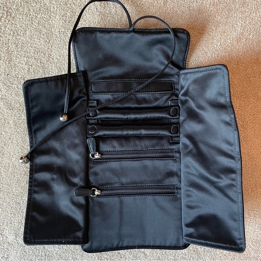 Coach satin jewelry roll